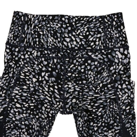 Athleta Spotty Up For Anything Crop Athletic Leggings Black White S - Picture 8 of 9